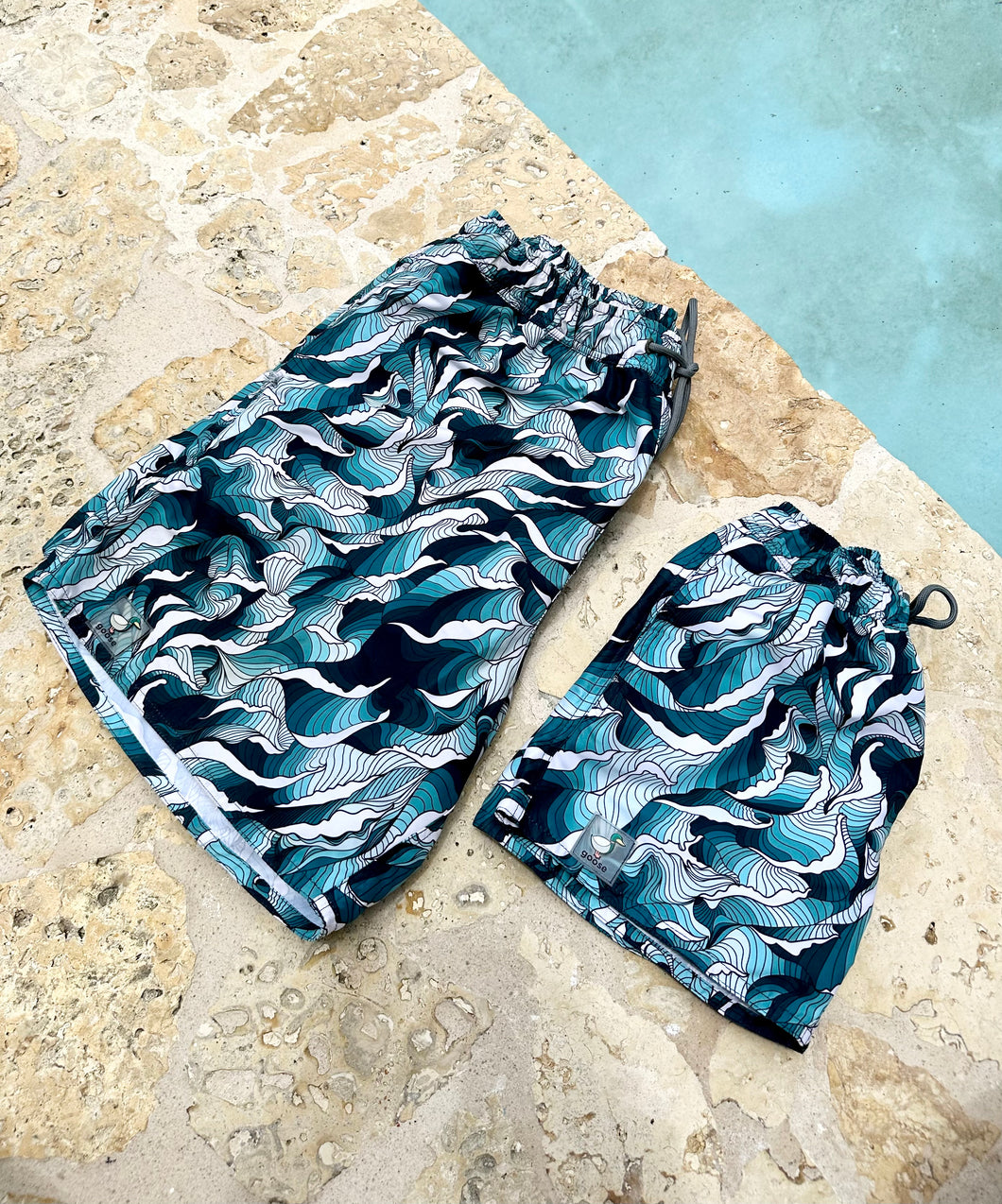 Kids Waves Beach Shorts