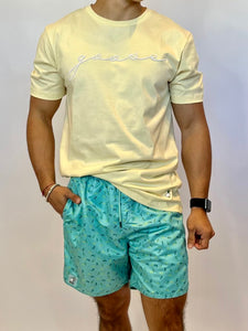 Mens Duck Camo Acqua Blue Beach Short