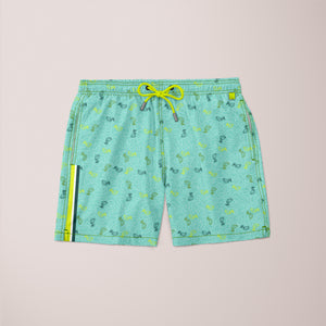 Short de plage bleu canard camouflage pour homme